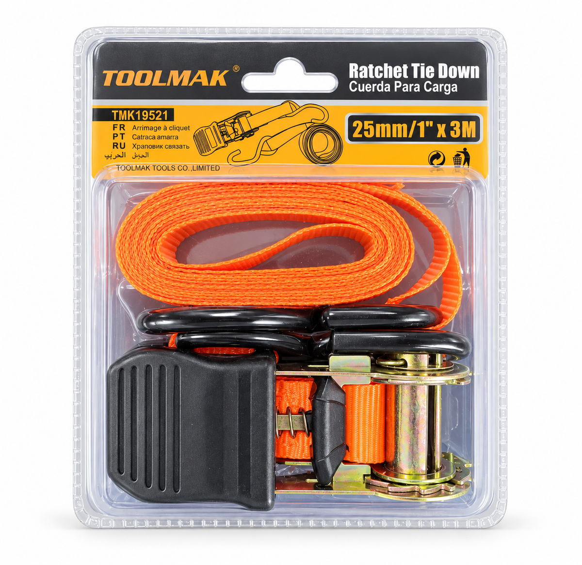 Cinta catraca 1” x 3 metros