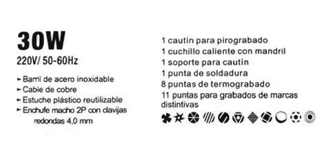 Pirograbador 22 Puntas 30w