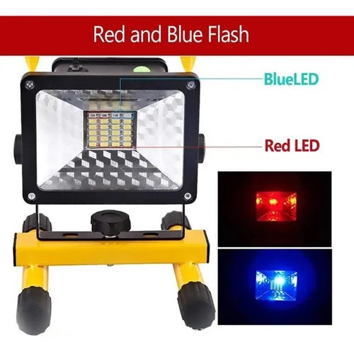 Linterna Foco Reflector Portátil Lámpara Led Recargable 30w