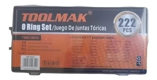Kit Surtido Oring Orings 222 Piezas Pulgadas Toolmak