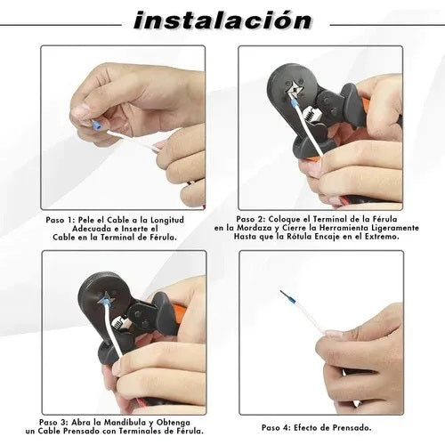 Crimpadora Para Terminales Con 1200 Conectores