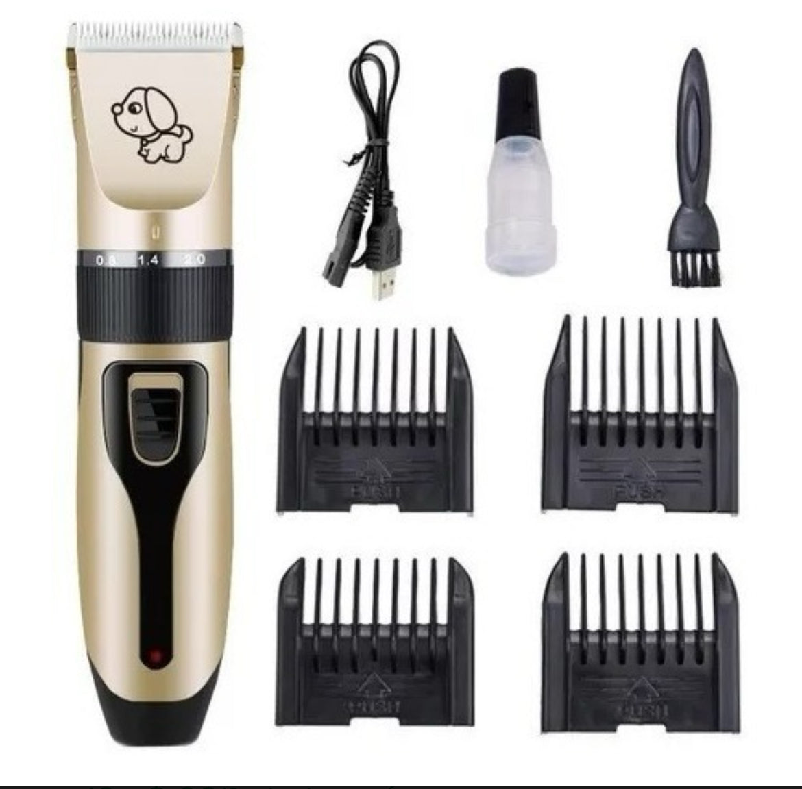 Kit máquina para cortar pelo mascotas completo 