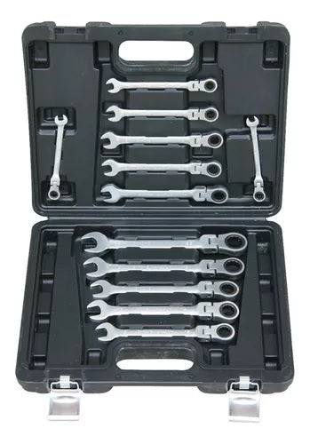 Juego 12 Llaves Combinadas Criquet Articuladas 8 A 22
