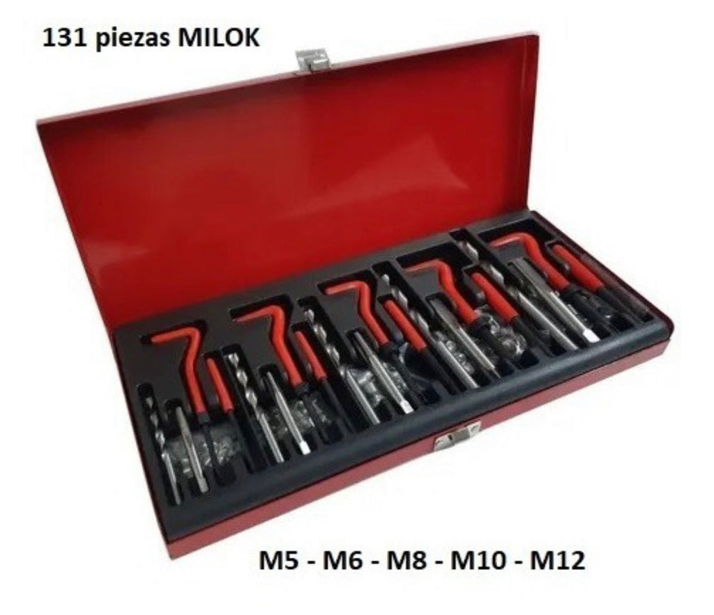 Kit de insertos de rosca 131 piezas
