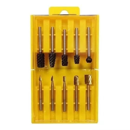 Kit De 10 Puntas Fresas Mini Torno Desbaste