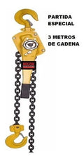 Aparejo Palanca 3 Ton X 3mts De Cadena Reforzado