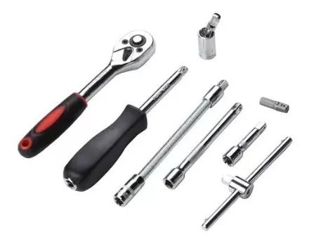 Herramienta Caja Kit 46 Piezas Dados 1/4 Milok