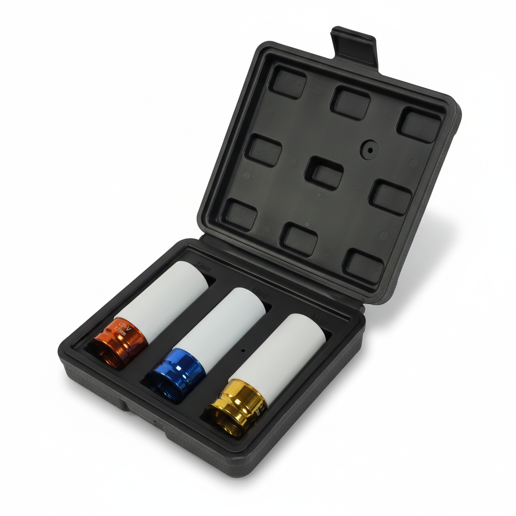 Juego De Dados de Impacto Largos X3 17 19 y 22mm