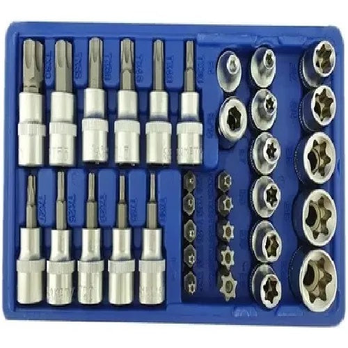 Juego Dados Torx Estrella Hembra Macho 34 Piezas 3/8
