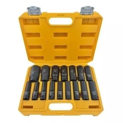 Juego 16 Dados Largos Impacto 1/2 10 A 32 Mm Molibdeno