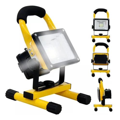 Linterna Foco Reflector Portátil Lámpara Led Recargable 30w