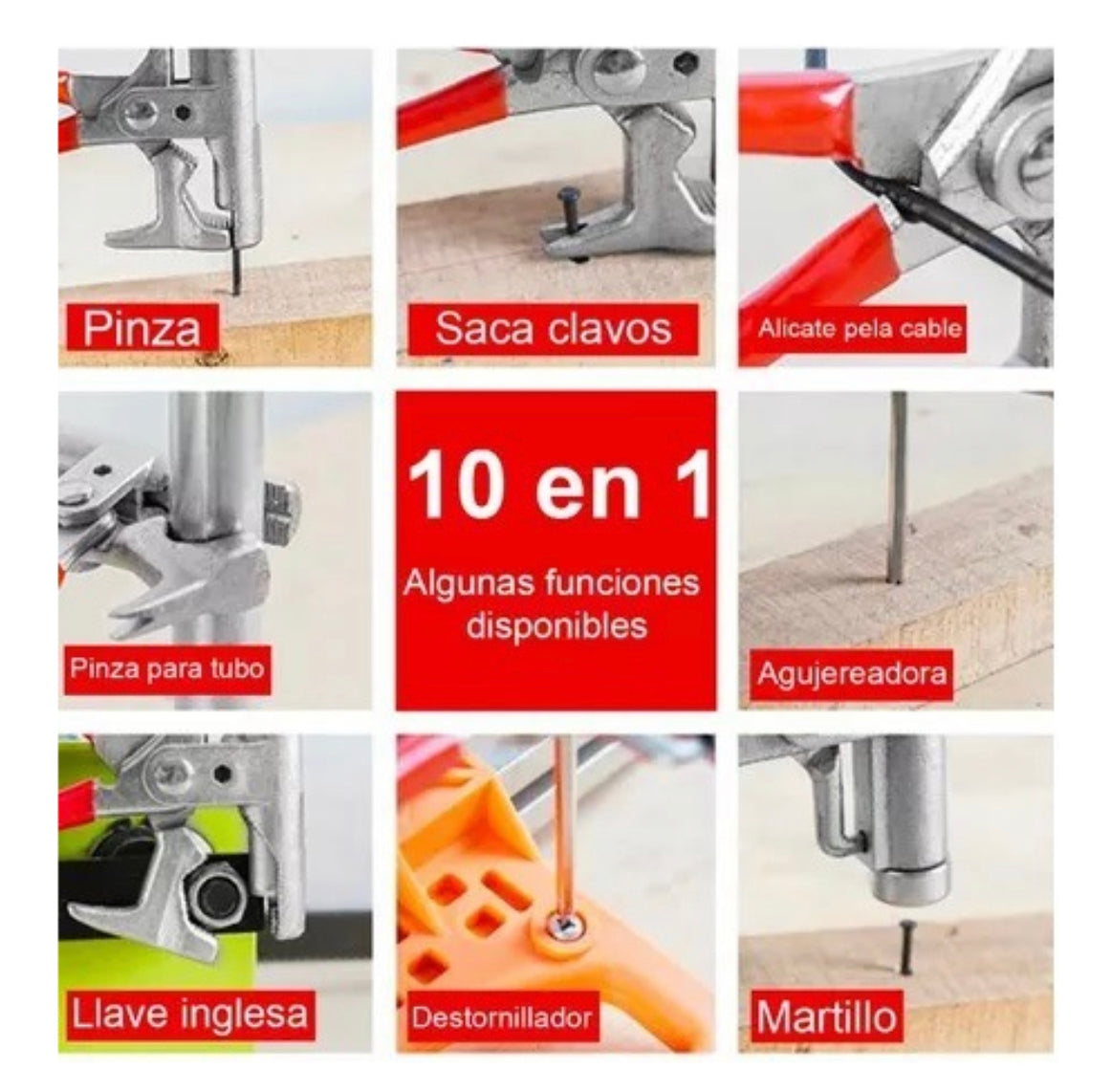 Martillo Multifunción 10 En 1