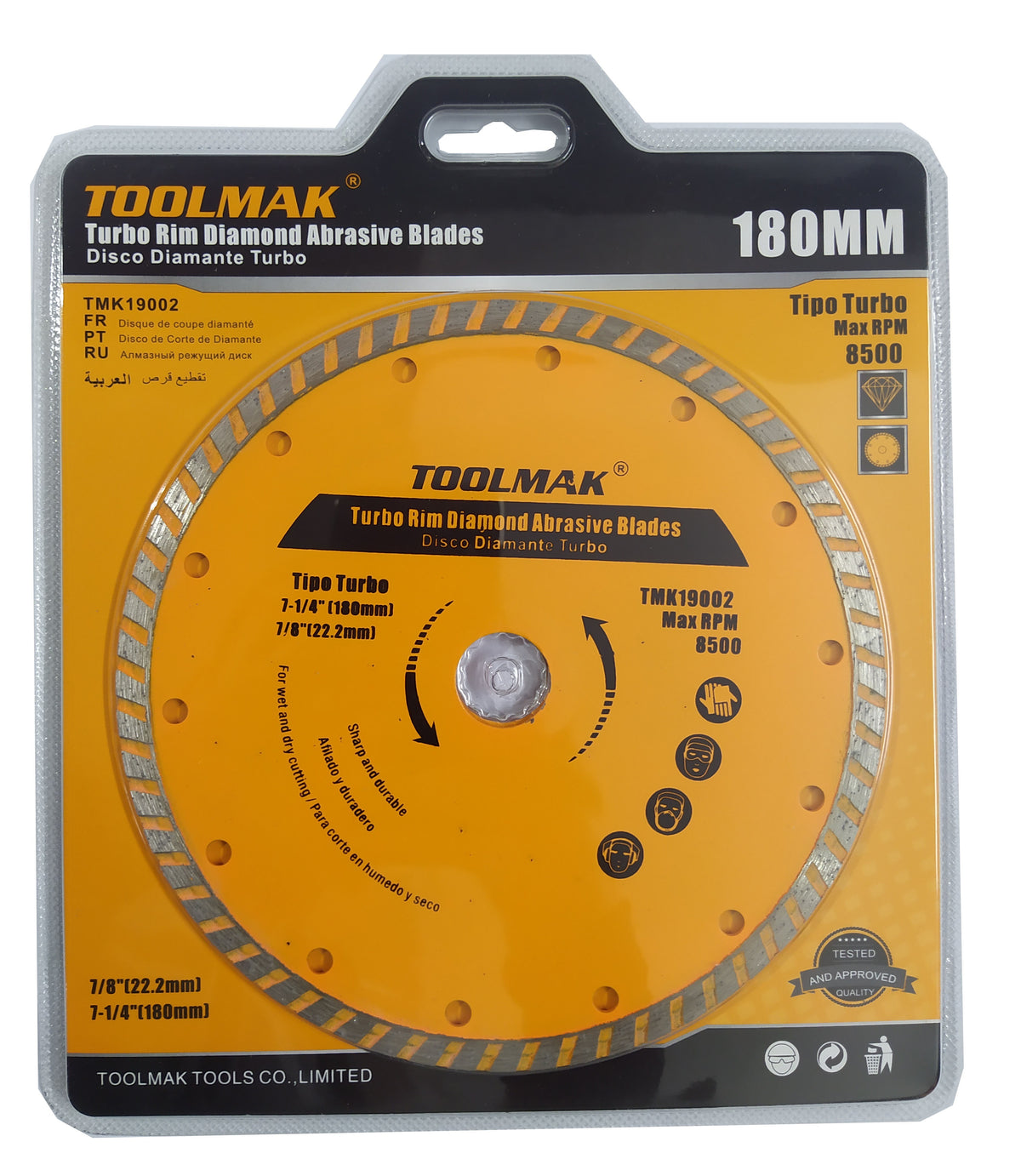 Disco Diamantado Turbo de 7 1/4 Toolmak