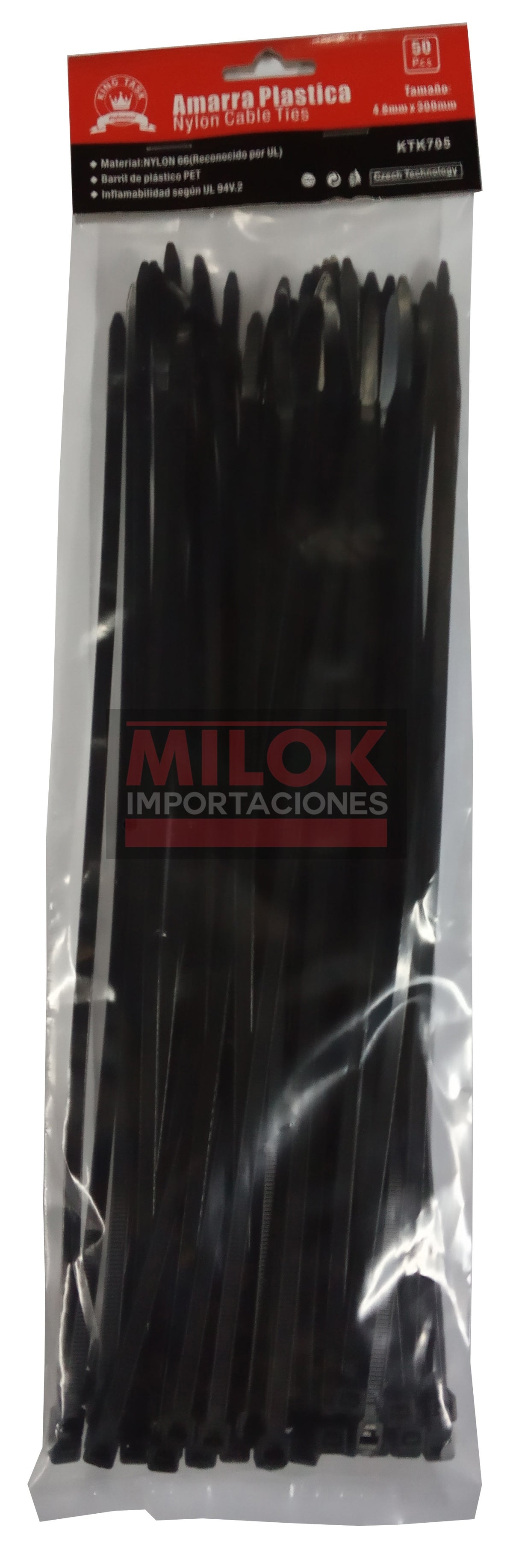 Precintos King Task 4.8 X 300 50 Unidades
