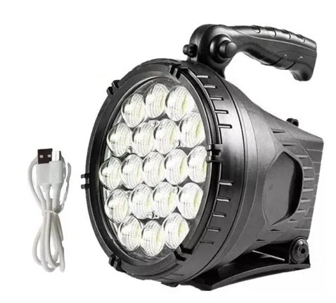 Foco Largo Alcance Alta Potencia Recargable Reflector Lintera