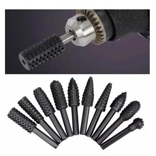 Fresa Escofina Rotativa Madera, Plastico, Metales X10