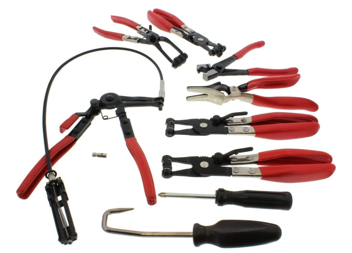 9pcs manguera abrazadera y pinza herramienta Kit alicates Set giratorio 