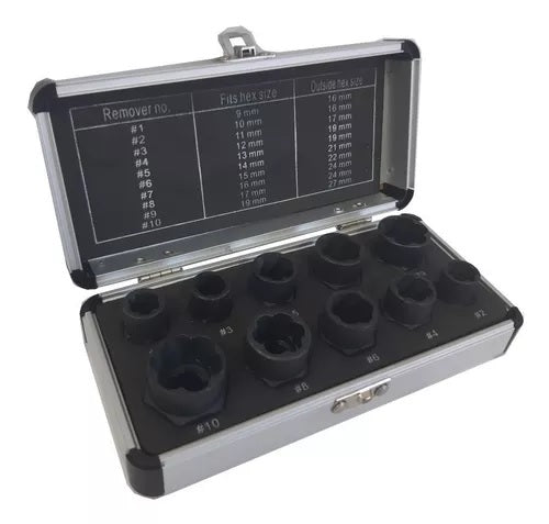 Extractor King Task Tornillo Roto Tuerca Rosca - Set X 10