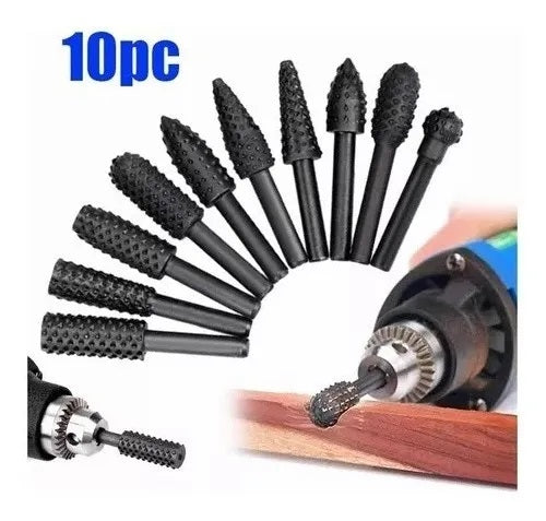 Fresa Escofina Rotativa Madera, Plastico, Metales X10