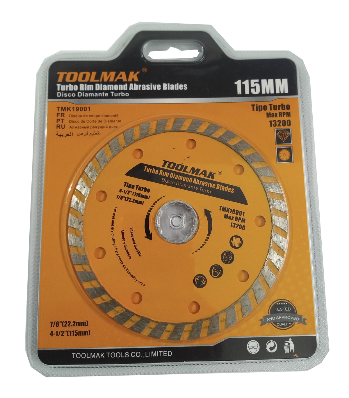 Disco Diamantado Turbo 4 1/2 Toolmak