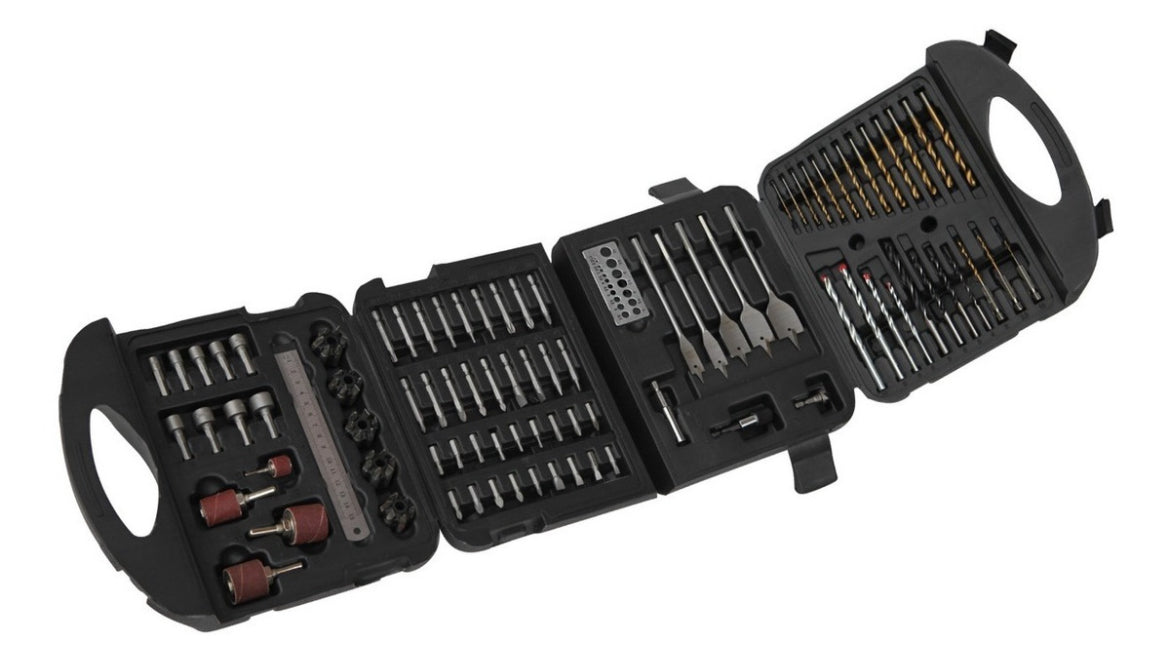 JUEGO DE 118 PC PUNTAS Y ACCESORIOS PARA ATORNILLADOR TALADRO.