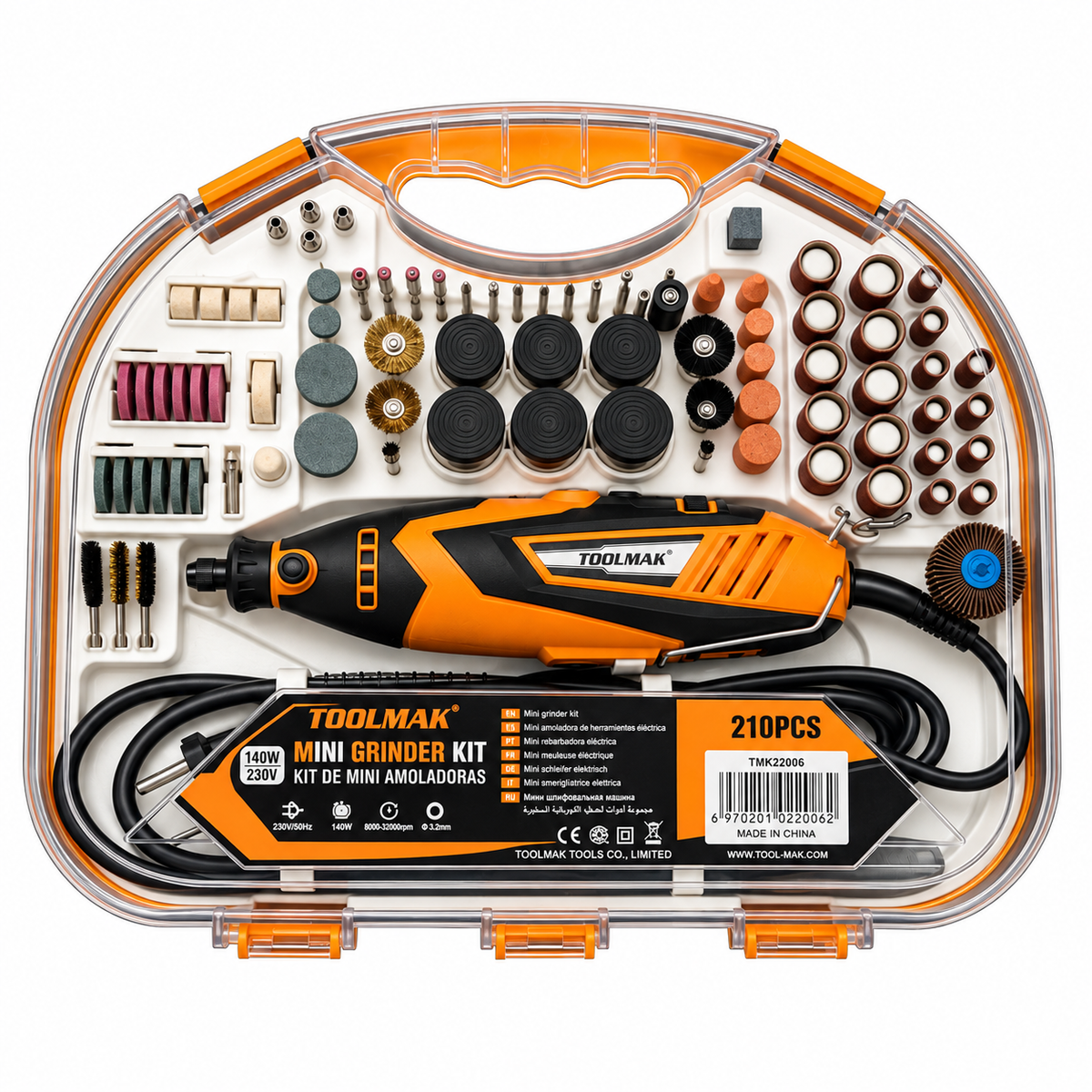 Mini torno eléctrico 210 piezas