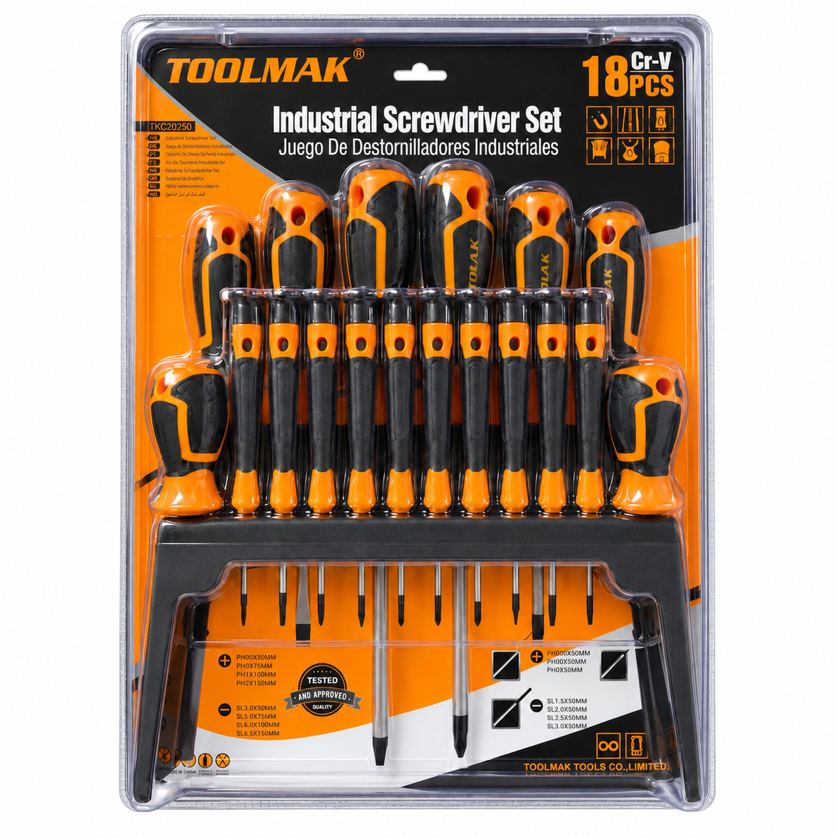 Juego de destornilladores 18 piezas Toolmak