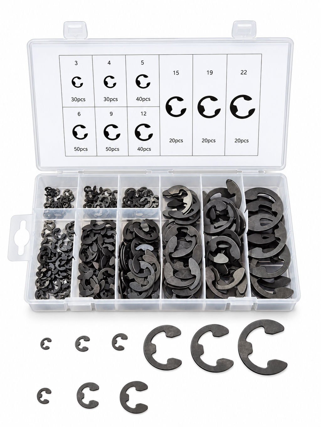300 piezas  E - clip