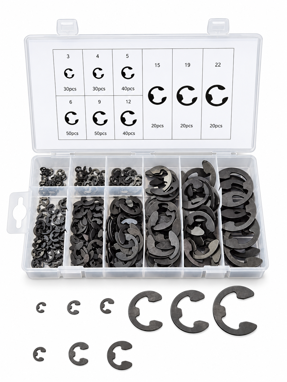 300 piezas  E - clip