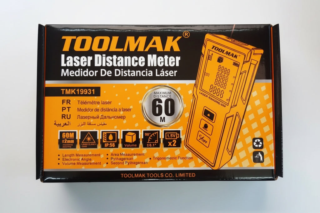 Medidor Distancia Laser Digital 60 Metros Con Estuche Milok
