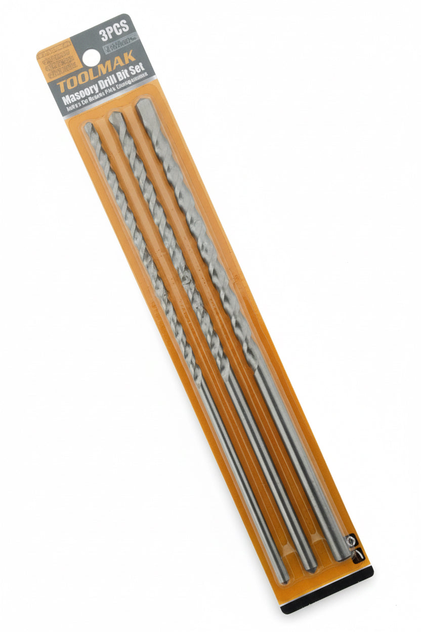 Kit Set De Brocas Para Concreto 3 Piezas  8, 10, 12 Mm Milok