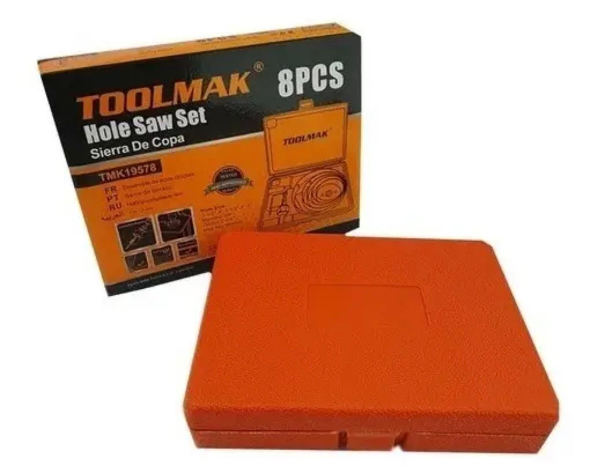 Juego Broca Mecha Copa Para Madera 8 Piezas Toolmak Milok