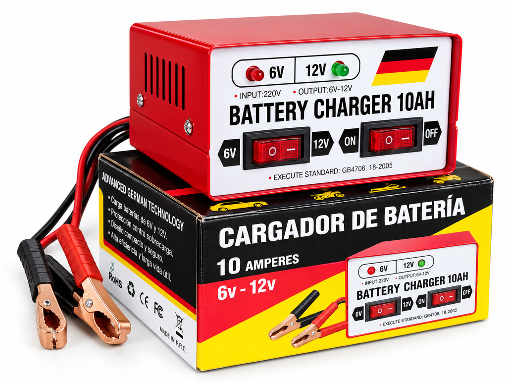 Cargador moto 10 amper