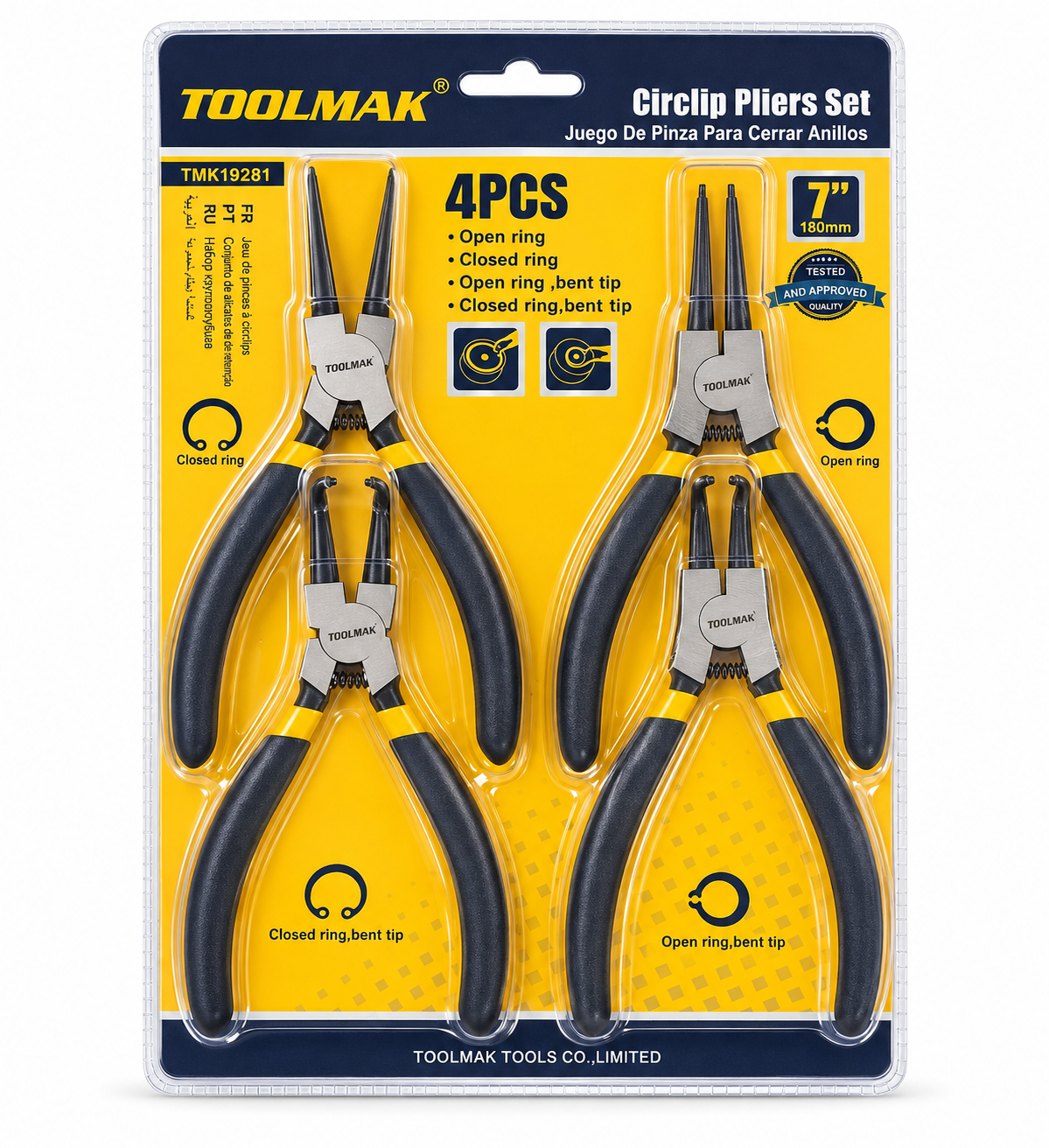 Juego de saca seguro x 4 Toolmak