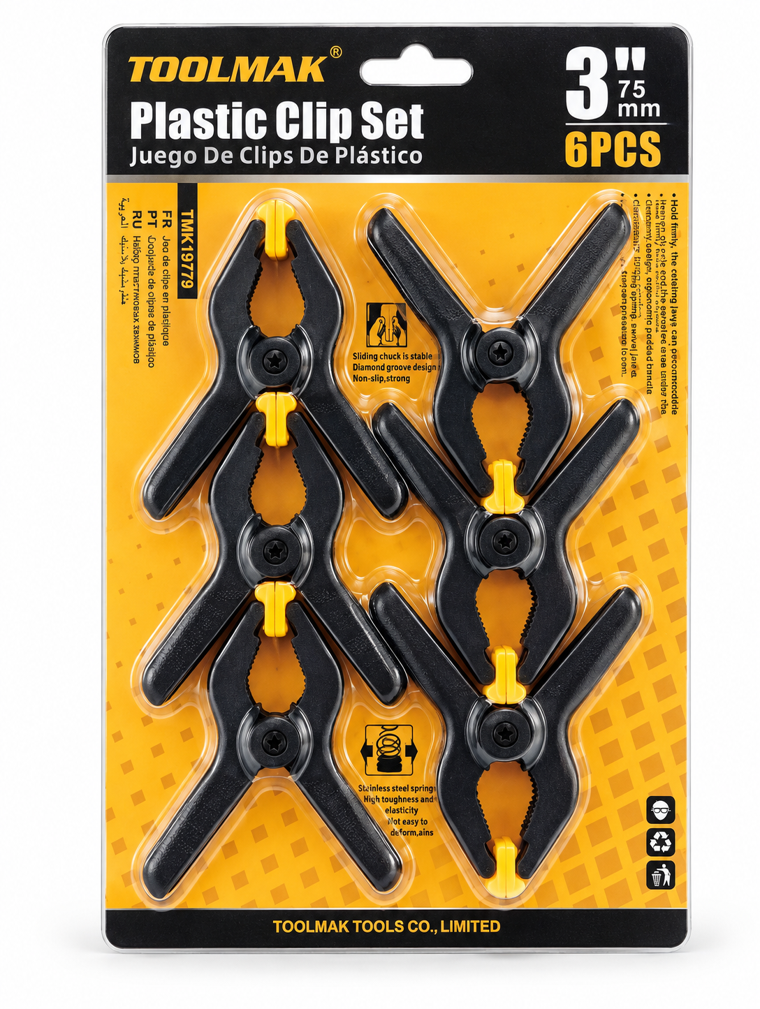 Juego de pinzas plásticas.