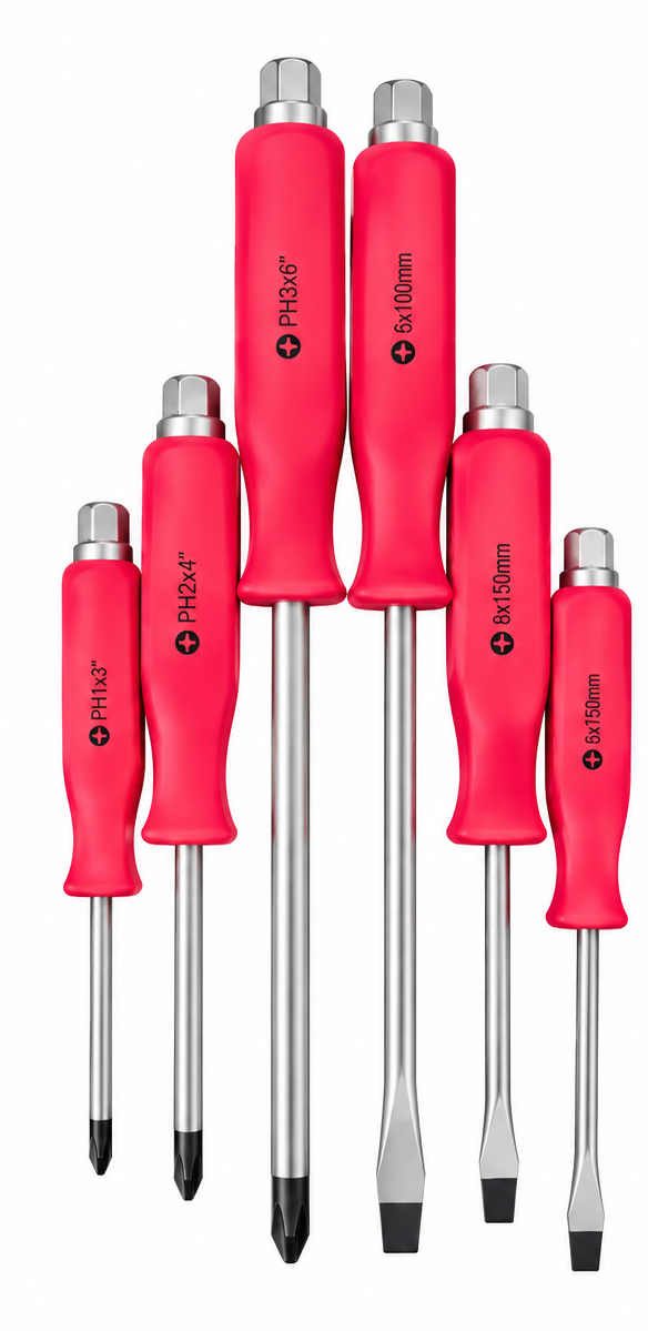 Destornilladores x 6 Rojo