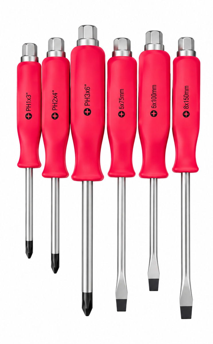 Destornilladores x 6 Rojo